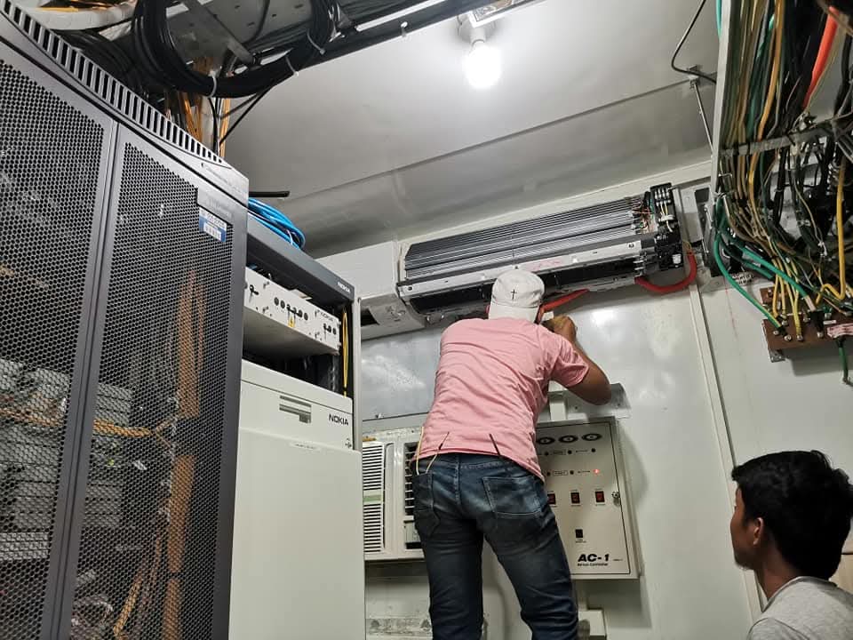 Cooling unit installation photo